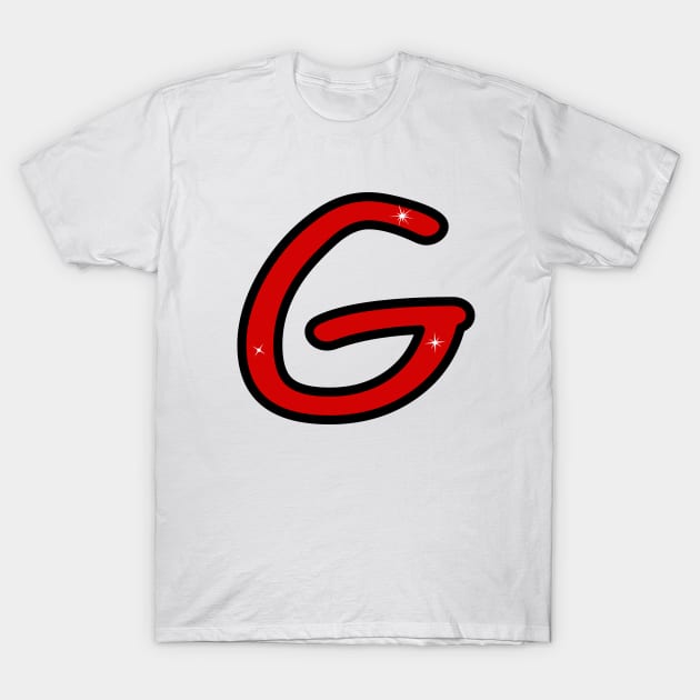 Letter G. Name with letter G. Personalized gift. Abbreviation. Abbreviation. Lettering T-Shirt by grafinya